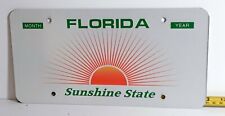 BLANK - FLORIDA - 1990s vintage SUNSHINE STATE proposal PROTOTYPE license plate picture