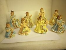LOT OF  8  VINTAGE LEFTON PAEGENT/BIRTHDAY GIRL  FIGURINES picture