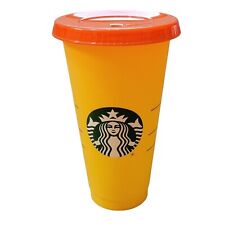 Starbucks Color Changing Cold Cup Marigold Classic Color 2020 NO STRAW 24 Oz picture