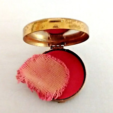 Vtg 1920s-30s Dorothy Gray DG Monogram Signed Blush/Rouge Gold Tone Compact Prop picture