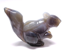 Long 4.5'' Natural Agate Crystal Carved Squirrel skul , Crystal Healing picture