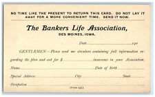 c1880's The Bankers Life Association Des Moines Iowa IA Unposted Postcard picture