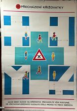 Vintage Rare Poster For School Traffic Laws 1976 Print Paper Czechia 67x96 cm picture