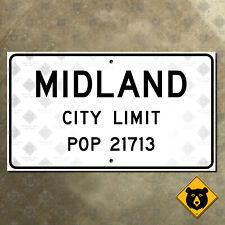 Midland Texas city limit road sign highway 1956 Permian Basin West 35x20 picture
