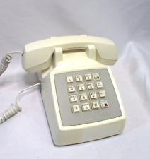 Vintage AT&T Beige Traditional 100 Push Button Corded Landline Desk Phone picture