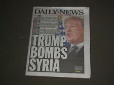 2018 APRIL 14 NEW YORK DAILY NEWS - TRUMP BOMBS SYRIA - METRO FINAL EDITION picture