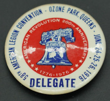 Ozone Park Queens New York American Legion Delegate Con 58th 1976 Button Pinback picture