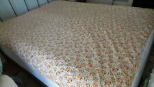 Antique DUVET COVER, FEATHER TICK COVER Yellow & White Daisies, 80