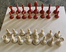 Antique English Bone Staunton Chess Set picture