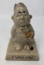 Vintage 1970's Russ Wallace Berries Figurine Flower In Hand I Wuv You picture