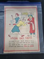 Vintage 1930s 'Special Sale Sadie' Humor Print - Retro Shopping Art Poster -... picture