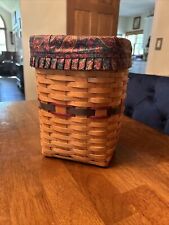 Longaberger 1995 Fathers Day Waste Basket, Liner & Protector picture