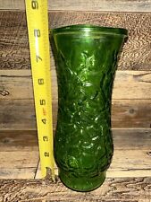 Vintage Emerald Green Hoosier Glass Vase 8.5