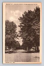 Snow Hill MD-Maryland, Market Street, Advertisement, Vintage Postcard picture