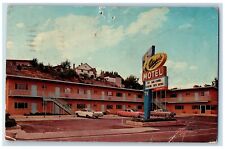 Elko Nevada Postcard Stampede Motel Building Exterior View 1962 Vintage Antique picture