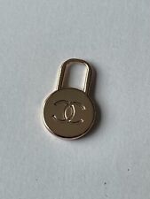 Chanel Zipper Pull Charm Rare Vintage Metal Enamel Gold Silver Brass Double CC picture