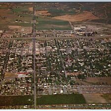 c1950s Corona, CA Aerial Birds Eye Circle Town City House Downtown Highways A265 picture