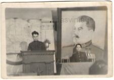 1947 Joseph Stalin poster USSR propaganda Soviet people life antique photo picture