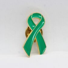 Mental Health Awareness Green Ribbon Pin Lapel Enamel Collectible picture