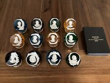 Mint - Set of 12 Franklin Mint's Great Leaders of History Cameos in Crystal picture