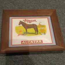ALCAZAR RACEHORSE ORIGINAL CIGAR BOX COVER BEAUTIFULLY FRAMED & MATTED picture