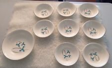 MCM Canonsburg Pottery Set 1950 Blue Shamrock Bowls Allegheny Ware MCM 1950 Rare picture