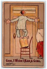 Carmichael Artist Signed Postcard Peeping Tom Gee I Wish I Had A Girl 1910 picture