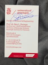 Ben Feringa Nobel Prize Chemistry Signed Autographed business card Netherlands  picture