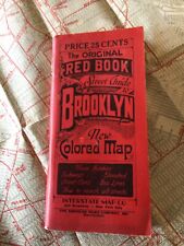 Original Mint 1936 RED BOOK GUIDE TO BROOKLYN + Great Colored MAP Of Brooklyn picture