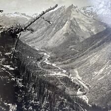 Antique 1903 Rogers Pass Glacier British Columbia Stereoview Photo Card PC859 picture