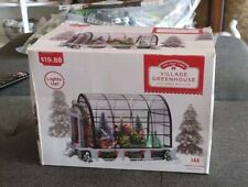 Holiday Time Christmas Village LED Lighted Plastic Animated Greenhouse picture