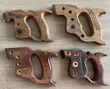 Lot of 4 vintage Hand Saw Wooden Handles - Woodworking Tool - Disston - Superior picture