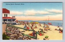 Ogunquit ME-Maine, Scenic Views Bathing Beach, Souvenir Vintage c1954 Postcard picture