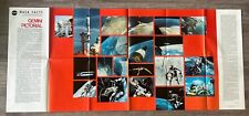 1966 NASA FACTS GEMINI PICTORIAL SPACE FLIGHT LARGE FOLD-OUT POSTER 21