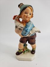 Friedel Hand Painted German Figurine Boy with Chicken 5.5