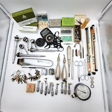 Vintage Lot of Old Dentist Tools Dental Medical Handpieces Prophy Gauges etc picture