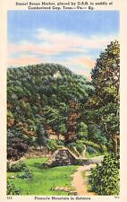 Cumberland Gap TN Daniel Boone Marker  Appalachian Mtns Trail Vtg Postcard E26 picture