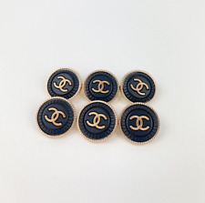 Chanel Vintage Designer Black and Gold Button STAMPED | 6 PC Bundle picture