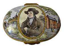 Vintage Hand Painted Robert Burns Enamel Box by Crummles picture