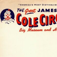 Scarce c1930's-40's James M. Cole Circus Letterhead 