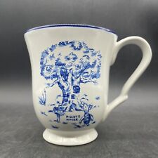 Vintage Disney Winnie the Pooh Blue Toile PIGLET Stoneware Mug picture