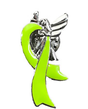 Green Ribbon Angel Mental Health Awareness Lapel Hat Jacket Backpack Bag Pin picture