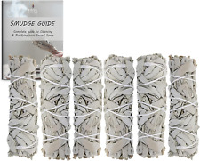 4 Inch 6 Pack Organic White Sage Smudge Smudging Sticks | Bulk Quantities for Ho picture