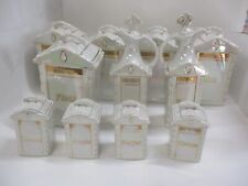 Vintage 11 Piece Cannister Spice Jar Oil and Vinegar Set Mepco Ware Germany picture
