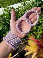 Natural AAA Kunzite Crystal Stone 8 mm Beads Size Adjustable Unisex Bracelet picture