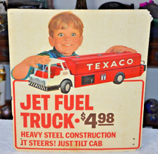 WEN-MAC AMF texaco Cardboard sign ~c1968 jet fuel truck 17