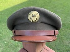Original WWII WW2 US Army Enlisted Uniform Crusher Visor Cap Hat Wool picture