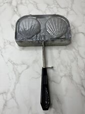 *Vintage SEFAMA Shell Sandwich Maker Waffle Panini Iron Made in France picture