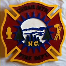 Fire Department Cedar Mountain 3D routed carved  plaque wood sign Custom  picture