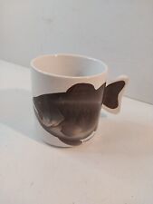 Vintage Largemouth Bass Fish Tail Handle Ceramic Coffee Mug 1990, Salamander picture